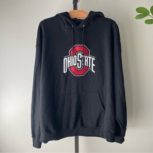 Champion Ohio State Men’s Pullover Hoodie Sweater Black Red White Size XL